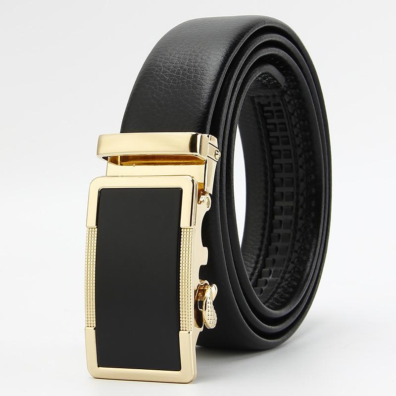 Microfiber Edging Automatic Buckle Belt  Men's Casual Belt  Men's Trouser Belt