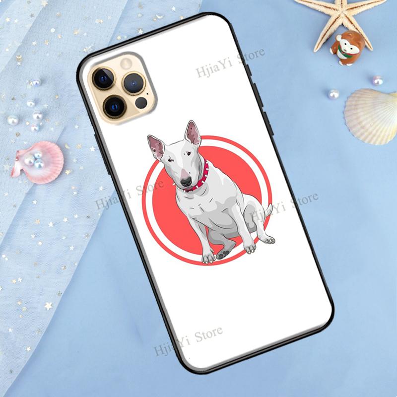 Bull Terrier Dog Puppies Case For iPhone 13 Pro Max 12 Mini X XR XS Max SE 2020 8 7 Plus 11 Pro Max Phone Cover