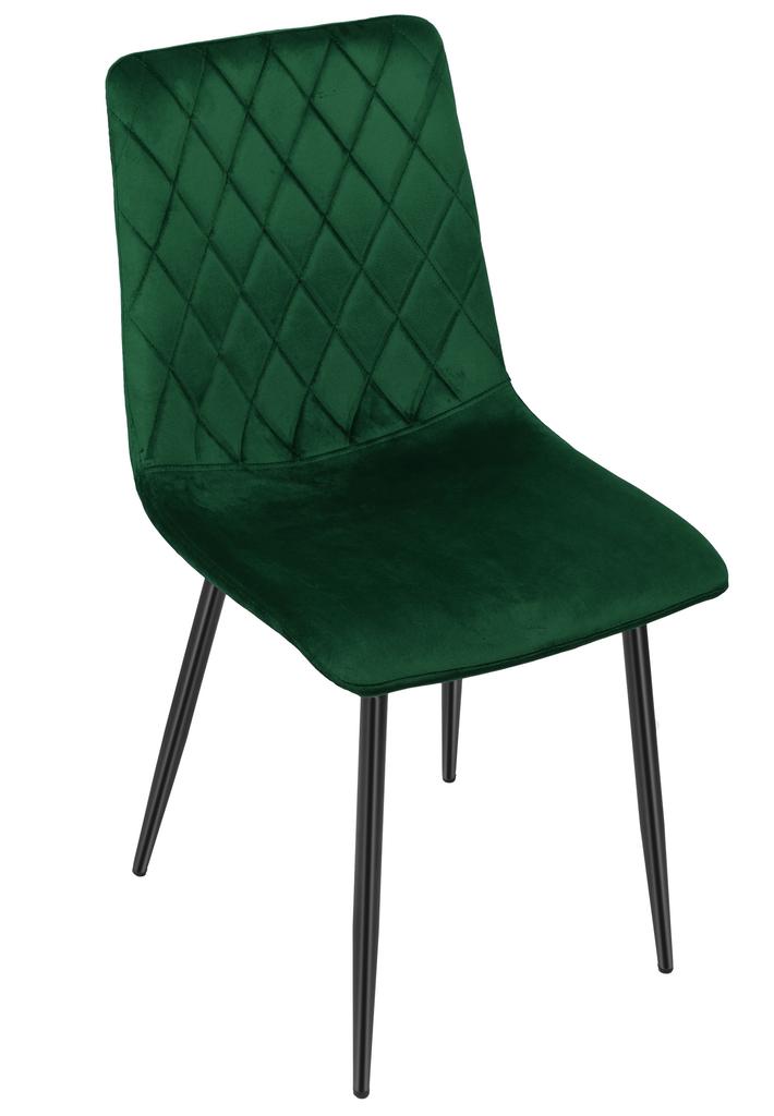 Dexter Upholstered Chair, Dark Green Velvet