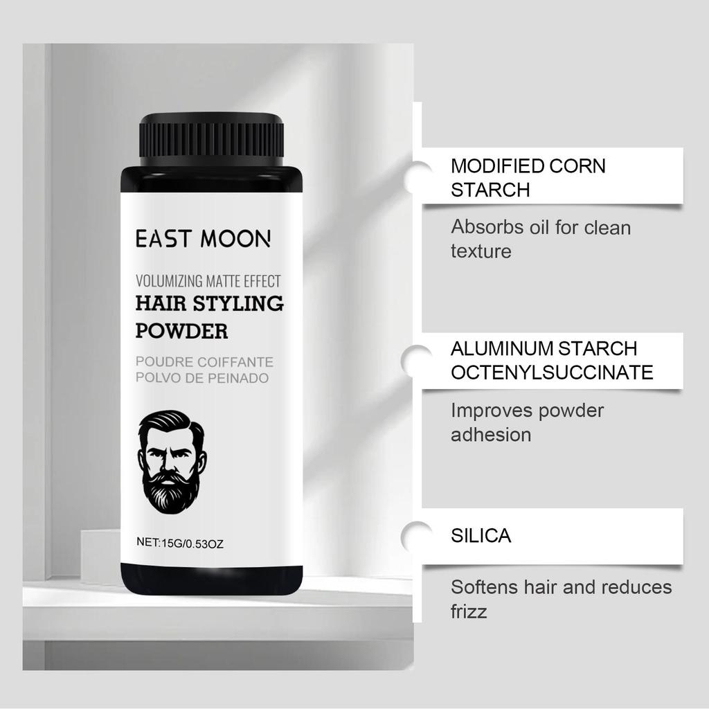Men Hair Texture Powder Thickening Matte Hair Fiber Powders Long Lasting Styling Non Sticky Fluffy Styling Powder