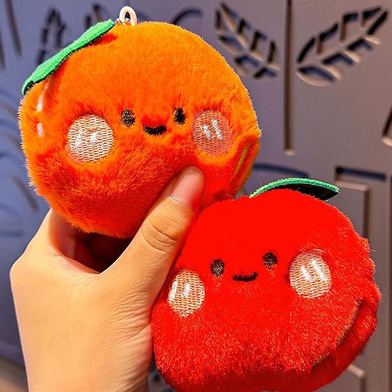 Cute Cartoon Simulation Fruit Plush Toy Keychain Pendant Funny Keyring Exquisite Backpack Decoration Accessories Gifts