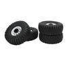 4PCS 1.9in Wheel Tires with 10 Holes Hub Uneven Gravel Pattern for SCX10 1 10 RC Car Models White