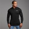 Muscleguys Sweater Men's Spring and Autumn Lapel Long-sleeved T-shirt Slim Fit Sports Casual Pullover Bottoming Shirt
