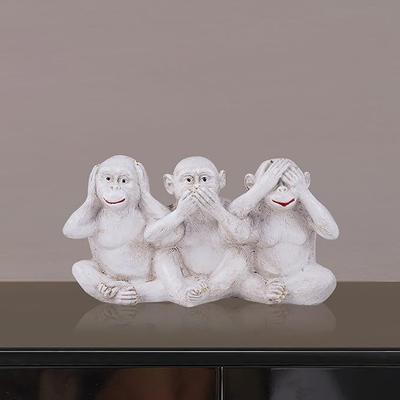Monkey Statue for Home Decor Showpiece, Office Table Decor Item, Gifts for Home Decorative Showpiece (Set of 3)