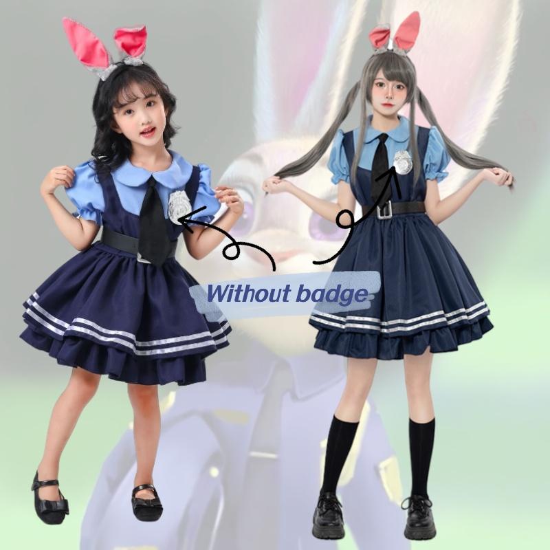 Crazy Animal City Cos Judy Bunny Cosplay Costume Set