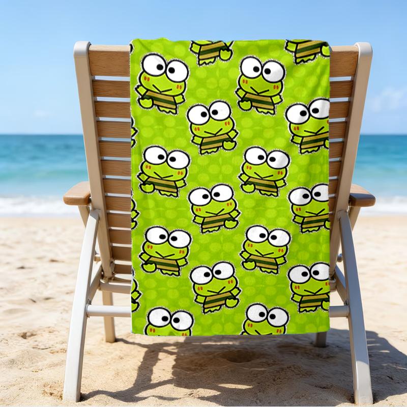 proof beach towel with a Sanrio3 pattern - soft,absorbent,quick-drying,machine washable - perfect for swimming,camping,bathing