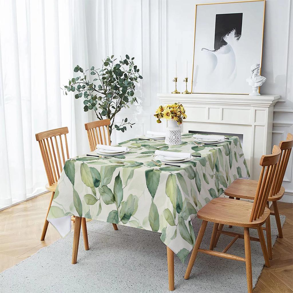Table Cloth Floral Leaves Palm Leaves Printing Rectangular Tablecloths For Table Party Decoration Dining Tablescover Manteles
