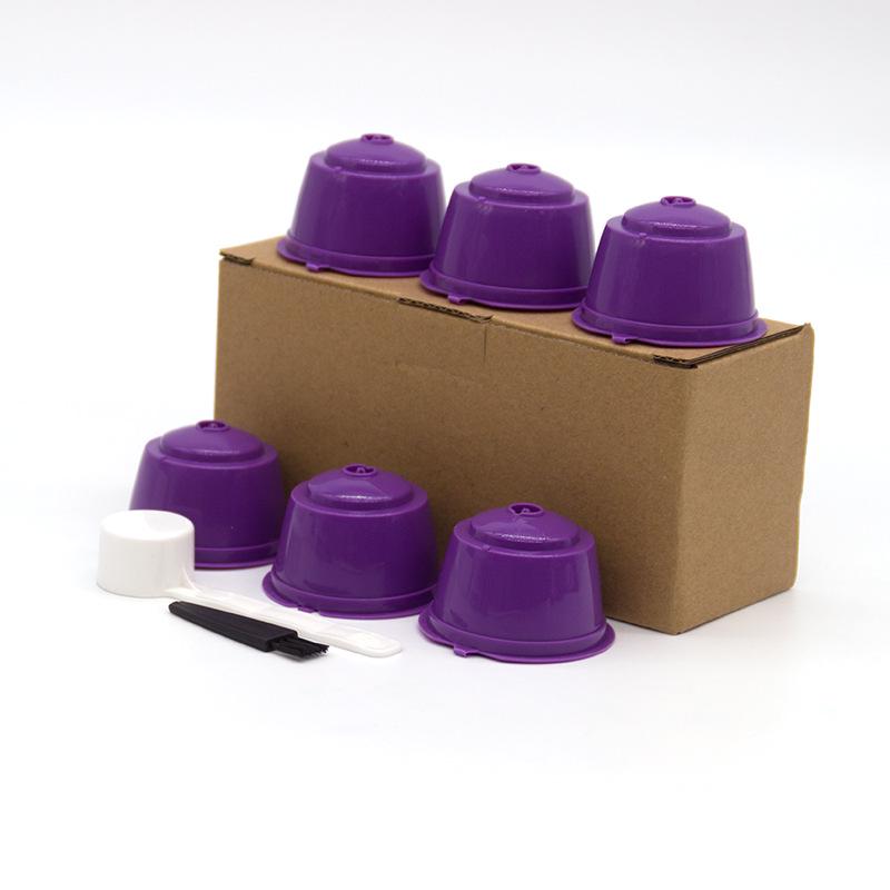 6-Pack Coffee Capsule Cups for DOLCE GUSTO with Filter Box Set