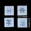 4Pcs/Set Silicone Puzzle Pendant Mold Diy Uv Resin Keyring Mould Jewelry Tool