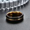 Čierny Zlatý 6MM Tungstenový Oceľový Prsteň Titánový Svadobný Prsteň Unisex Módne Šperky