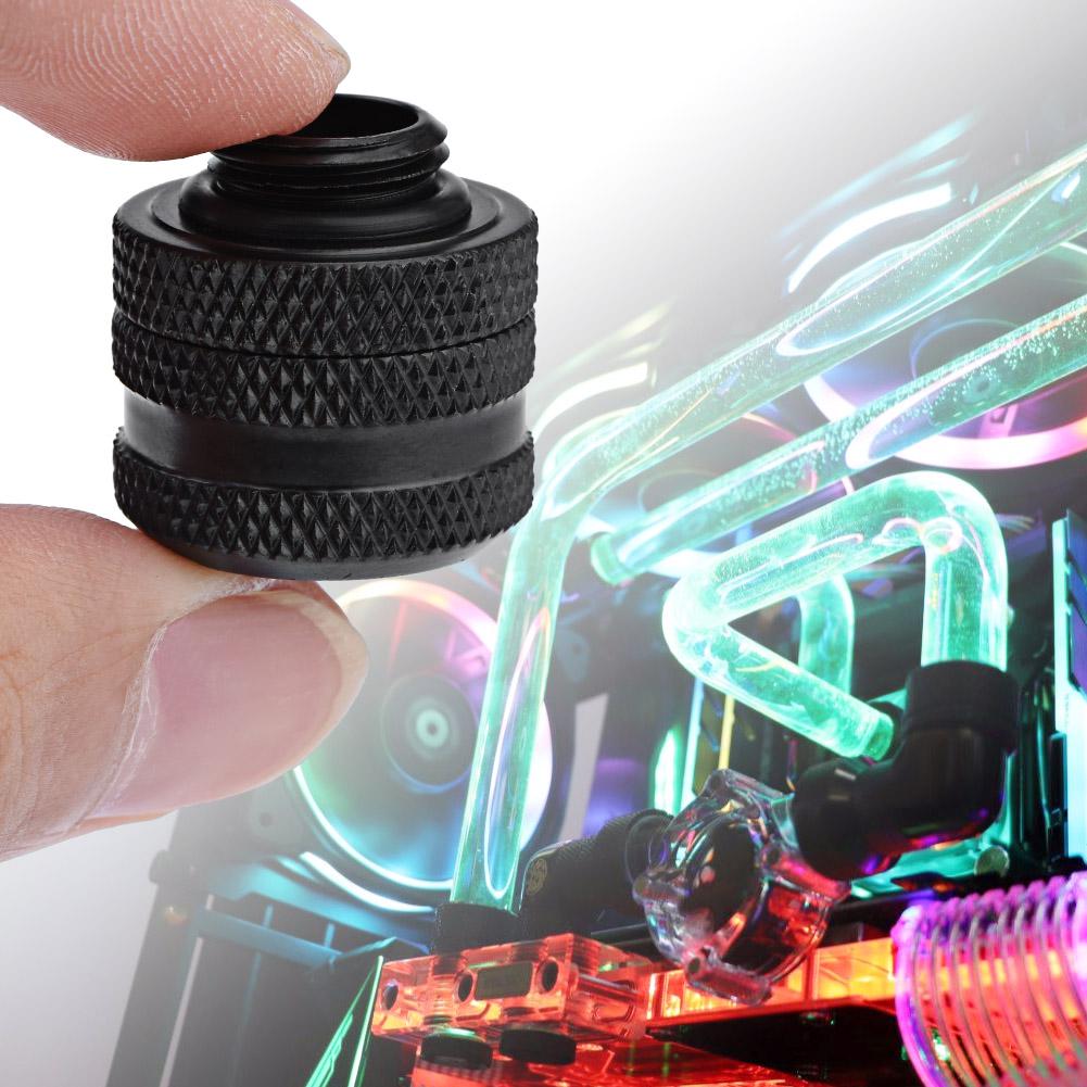 Water Cooling Compression Fitting for Rigid Acrylic Tube 10 * 14mm (Black)
