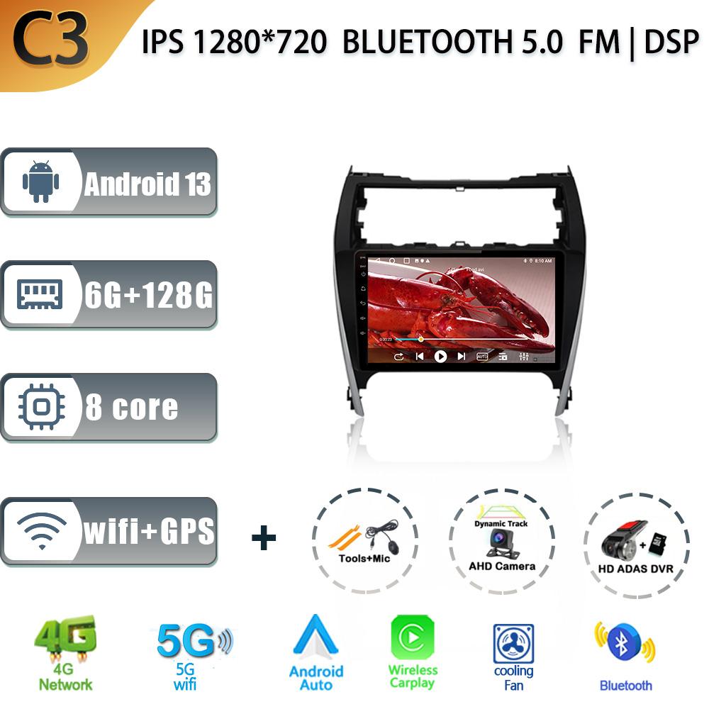 Android 13 For Toyota Camry 7 50 55 2012-2017 Car Multimedia Radio Auto Touch 4G Gps Navigation Screen Player DSP Carplay Stereo