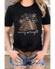 Azura Exchange Leopard Christmas Tree Graphic Print T-Shirt