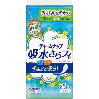 Charm Nap Absorbent Sarafi Long Panty Liner Deodorant 26sheets Light Incontinence Please Replace It As Needed During Menstruation. Charm Nap