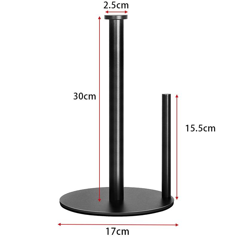 Tissue Holder Countertop, Kitchen Bathroom, Vertical Non Perforated Roll Paper Holder with Weighted Base, Tissue Tray