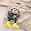 Yihow Boys' 3D Bear Sweatshirt Set - Spring/Autumn Kidswear
