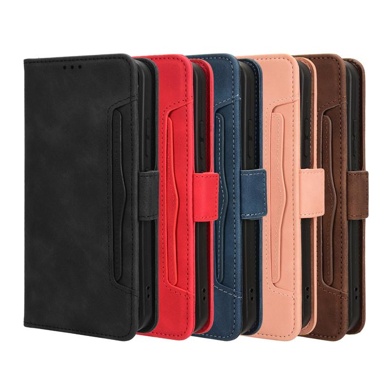 Für Samsung Galaxy XCover 7 Flip Type Telefonhülle für Samsung XCover 7 Leder Multi-Card Slot Handy Brieftasche Hülle