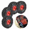 4pcs RC Crawler Rubber Tire Metal Wheel Hub Accessory Fit for 1 10 RC Car 2.2 Inch