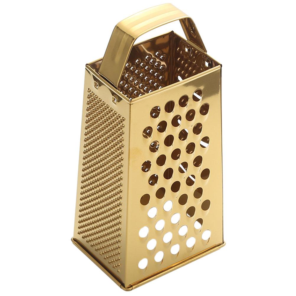 

Терка для овощей и имбиря из нержавеющей стали, кухонные терки для резки сыра, гаджет золотистый