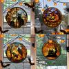 Halloween Pvc Static Glass Stickers Castle Cat Removable Non Adhesive WindowDecals for Party Home Decoration Haunted House Props