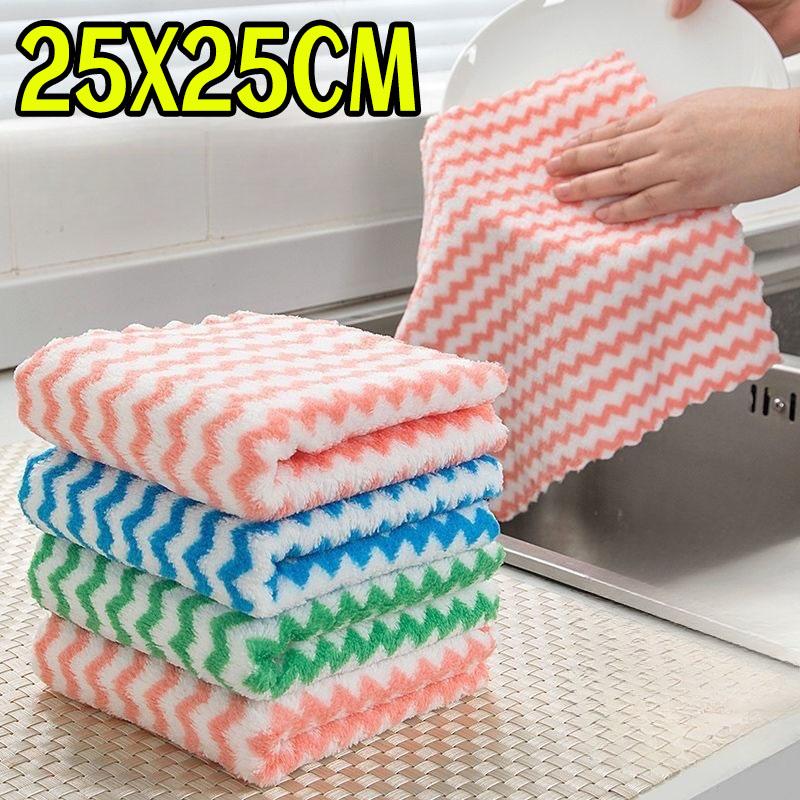 Oboustranné flísové utěrky na nádobí Super absorpční čisticí utěrky Drtící podložky Kuchyňské mytí nádobí Hadry na skleněná okna Utěrka