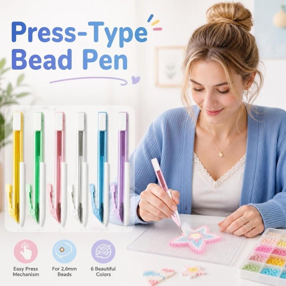 Efficient Storable Bead Pen Handheld Perler Bead Placement Pen  DIY Craft Projects