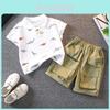 Stylish Boys Summer Outfit Set 2024 Trendy Polo Shirt And Shorts Comfortable Cotton Fabric
