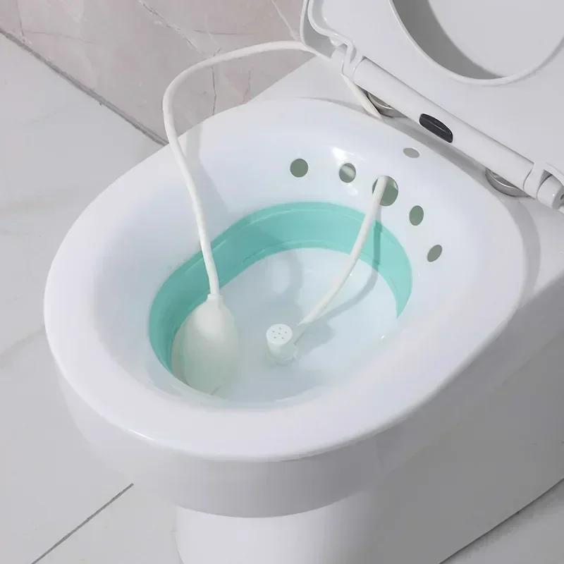 Tragbare Bidet Sitzbadewanne Becken Für Schwangere Frauen Hämorrhoiden Patienten Wc Ältere Postpartale Sitzbadewanne Becken Bidet