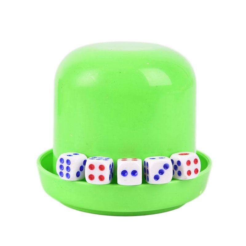 Polyhedral Dice Cup Drinking Board Game Gambling Dice Box With 5Pcs Dices