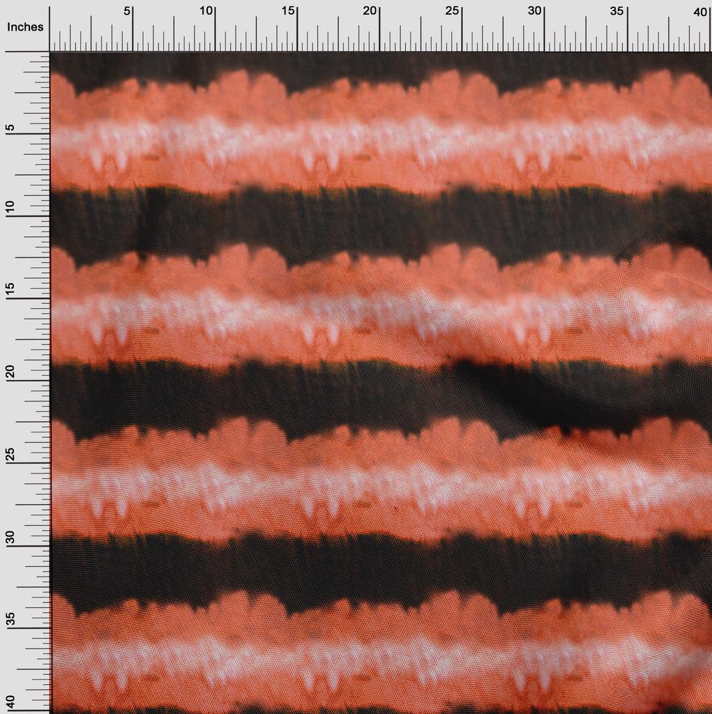 oneOone Cotton Flex Orange Fabric Tie Dye Fabric For Sewing Printed Craft Fabric By The Yard 40 Inch