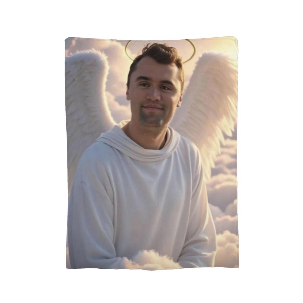 Charlie Kirk Angelic Advocate Throw Blanket for Couch Soft Cozy Plush Blanket 50x60 Inches Multiple Sizes Bedspread All Seasons