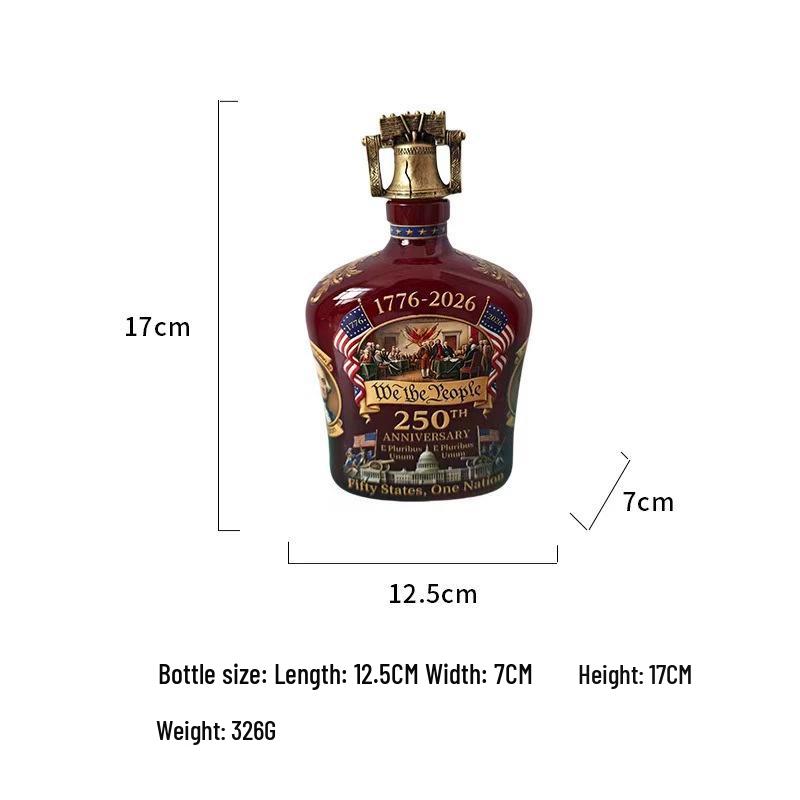 Caraffa per Whiskey Dipinta per il 250° Anniversario dell'Indipendenza Americana