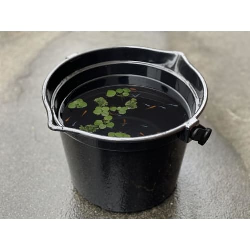 Freestanding Bucket with Handle, Black, 27.5 X 27.5 X 20.8 Cm, 8L