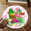 1pc Flamingo Tropical Round Chair Mat Office Area Rug - Non-Slip, Floor Mat for Office, Bedroom, Ideal Home Decor Gift C0112007