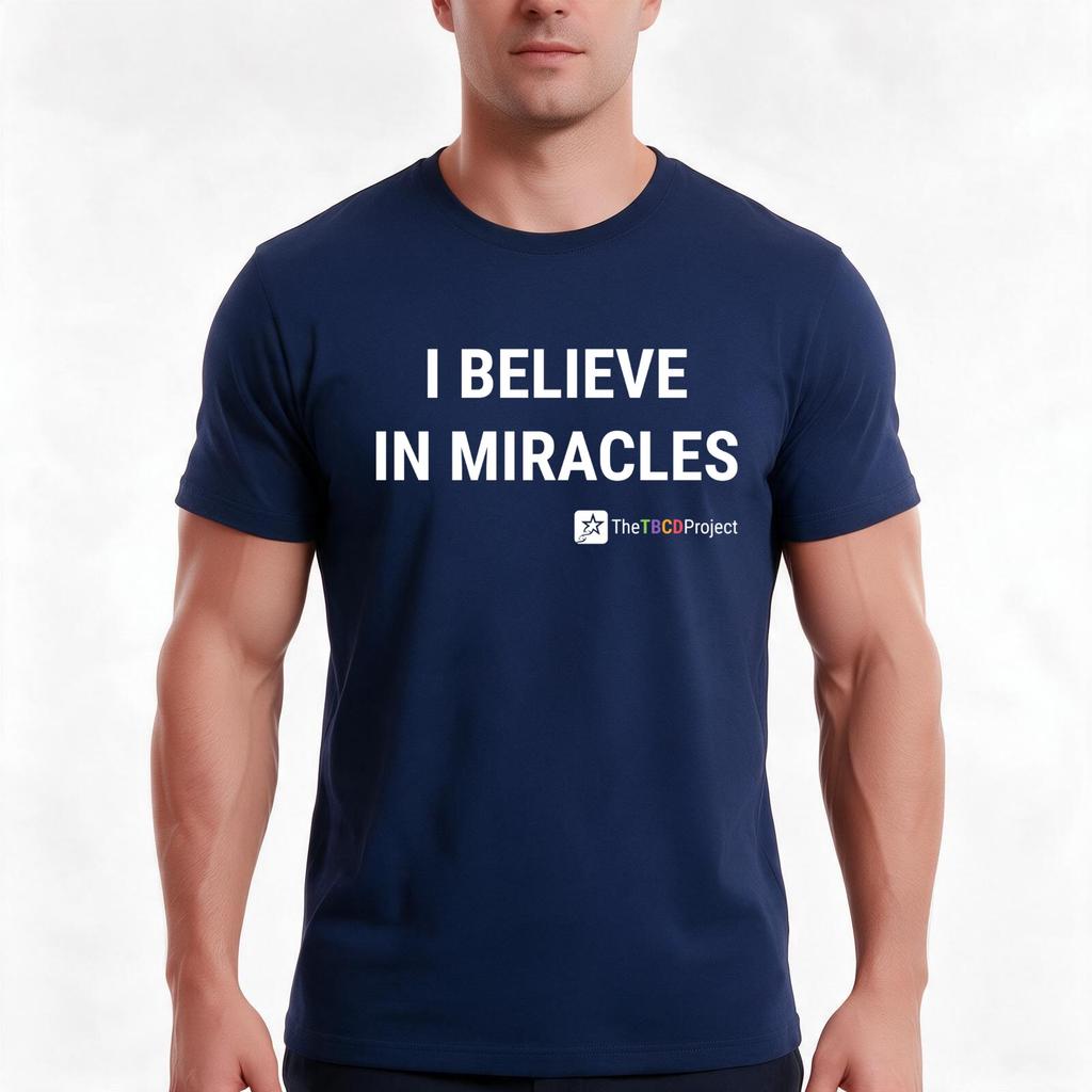 I Believe In Miracles TBCD White TShirt Summer Casual Cotton Tee Oversized Streetwear Tops Vintage Graphic Print
