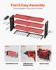 Power Tool Organizer Wall Mount, 4-Layer Storage Rack with 8 Drill Holders, Tools Holder and Storage Rack with Side Pegboards, Garage Tool Organizer