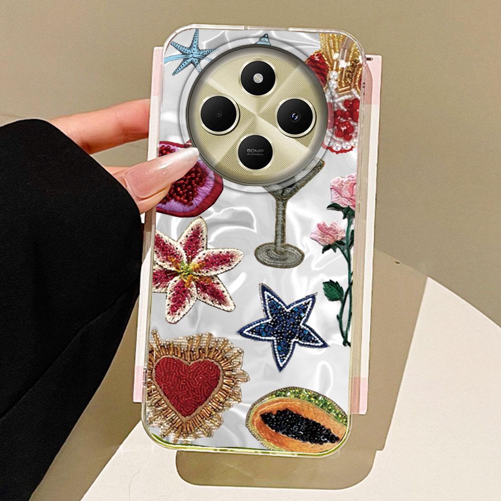 Fruit Sun Face Water Texture Phone Case for Xiaomi Redmi Note 14 13 12 11 11S 10 9 8 Pro 9C 13C 14C A5 A3 A4 A3X A1 A2 9A Cover