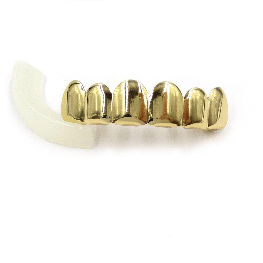 Europejski Gorący Produkt: Pozłacane prawdziwym złotem Hip Hopowe Kły Ochraniacz na zęby Grillz Dekoracja