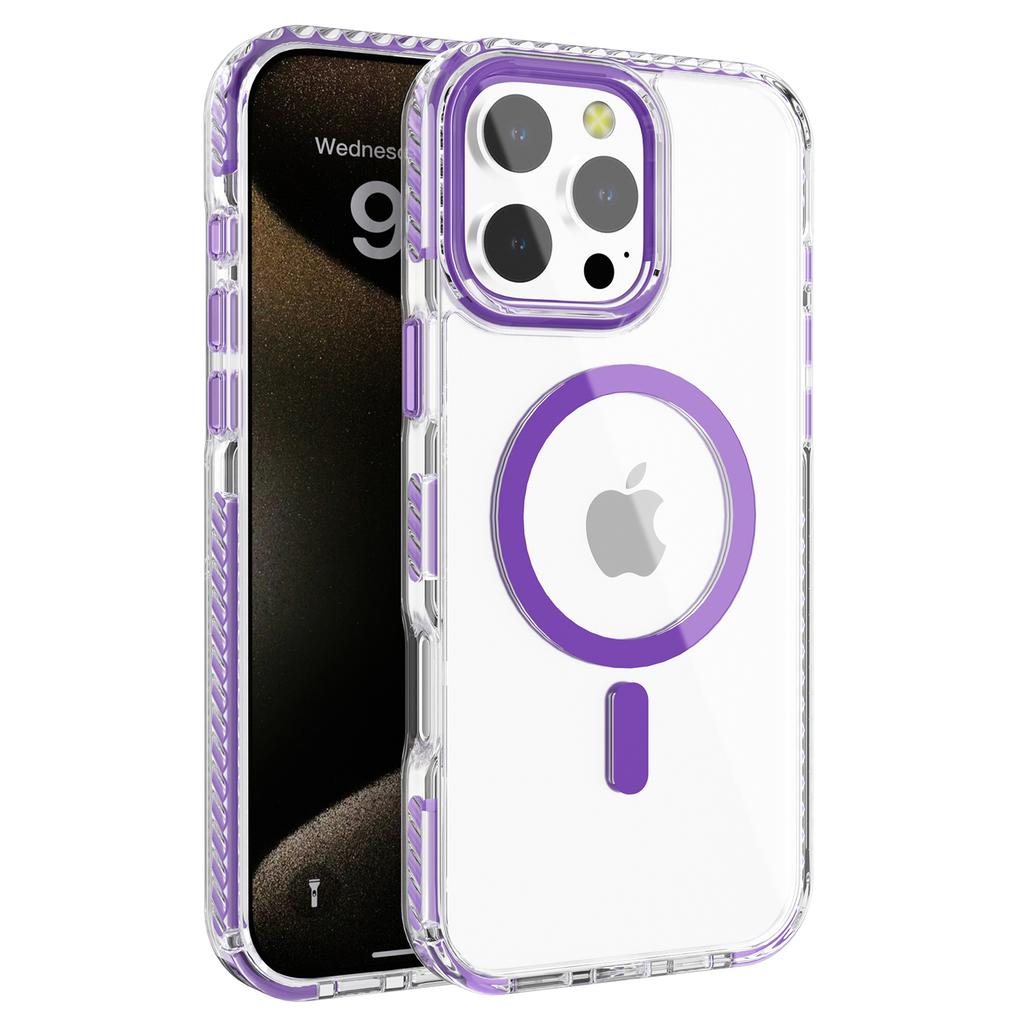 For iPhone 13 Pro Clear Phone Case PC+TPU Shell Compatible with MagSafe Phone Cover