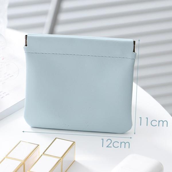 

Fashion Leather Storage Bag Automatic Closure Waterproof Purse Portable Earphone Charging Line Cosmetic Lipstick Jewelry Bag