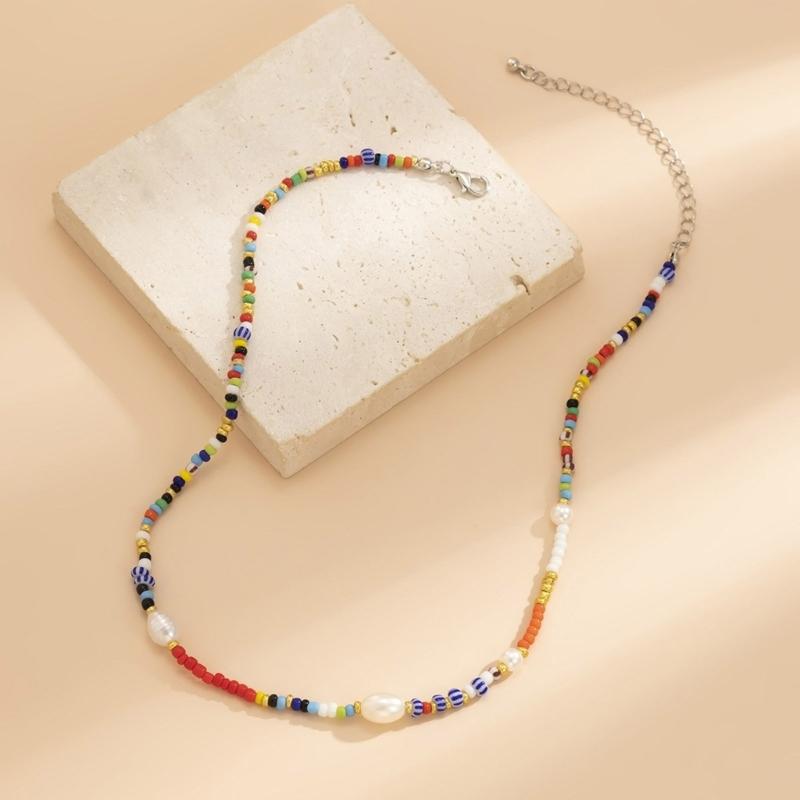 Multilayer Beaded Necklace Adjustable Length Necklace Beads Bracelet Fashion Jewelry Elegant Necklace for Stylish Outfit