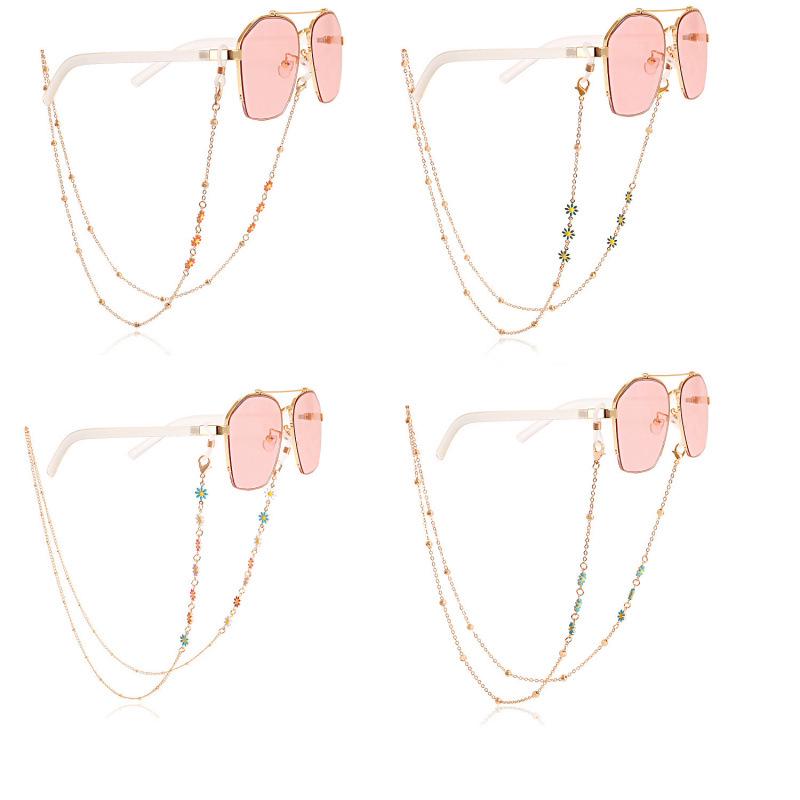 Trendy Colorful Enamel Flower Eyeglass Chain & Mask Lanyard for Women
