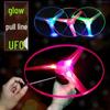 Large Light-Up Flying Saucer UFO Frisbee: Flashing Fairy Bamboo Dragonfly Toy for Kids
