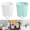 10 Pieces Nursery Pots Decorative Planter Plant Container Octagonal Flower Pot for Office