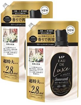 

Lenor Eau de Luxe Premium Fabric Softener Refill, 1050ml Large Capacity, Suitable for Baby Clothes (2, Lily & Jasmine)