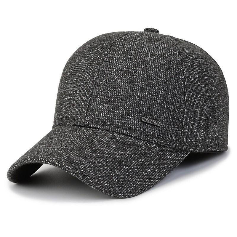 Men's Stylish Outdoor Baseball Cap with Ear Protection - Casual, Warm Duckbill Design