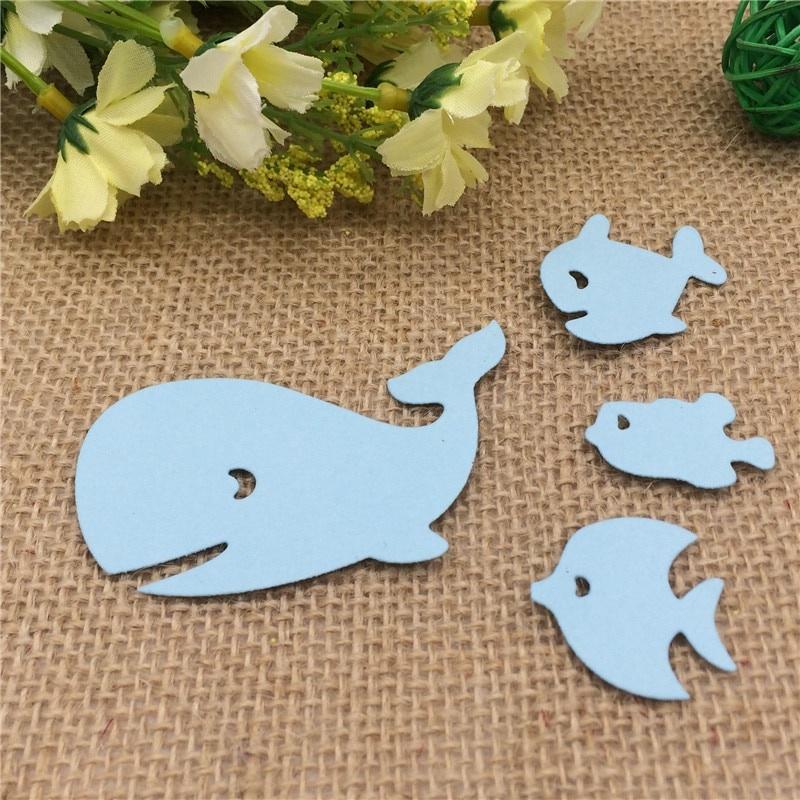 

Большой Кит-рыба-клоун, художественный узор, металлические трафареты для скрапбукинга, тиснение, трафареты для изготовления карт, ремесленный декор серебряный