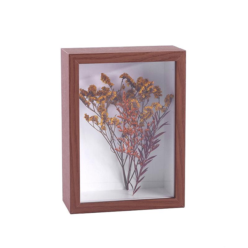 6" 3D Hollow Photo Frame with Dried Flower Display Stand for DIY Plant and Specimen Preservation