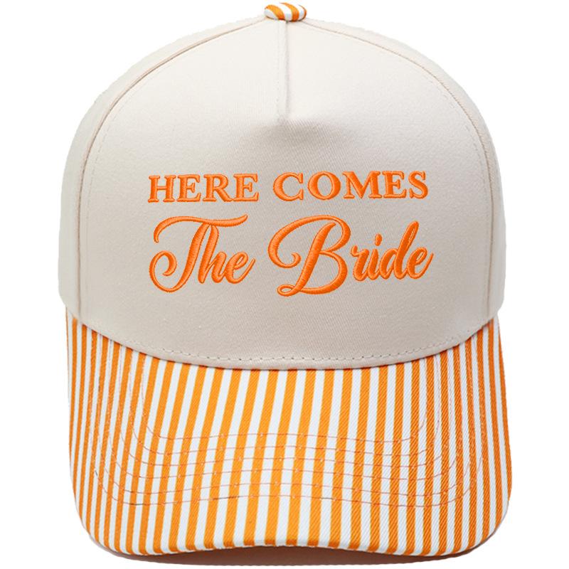 HERE COMES The Bride Embroidery Color Matching Truck Driver Hat Bride Wedding Party Shade Dad Hat