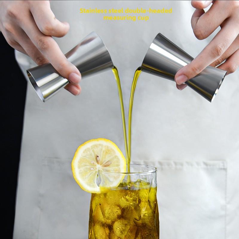 Stainless Steel Double-headed Measuring Cup Cocktail Shaker, Metal Ounce Cup, Bar Cocktail Adjusting Measuring Glass